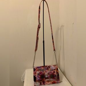 Betsy Johnson floral Crossbody with Bow